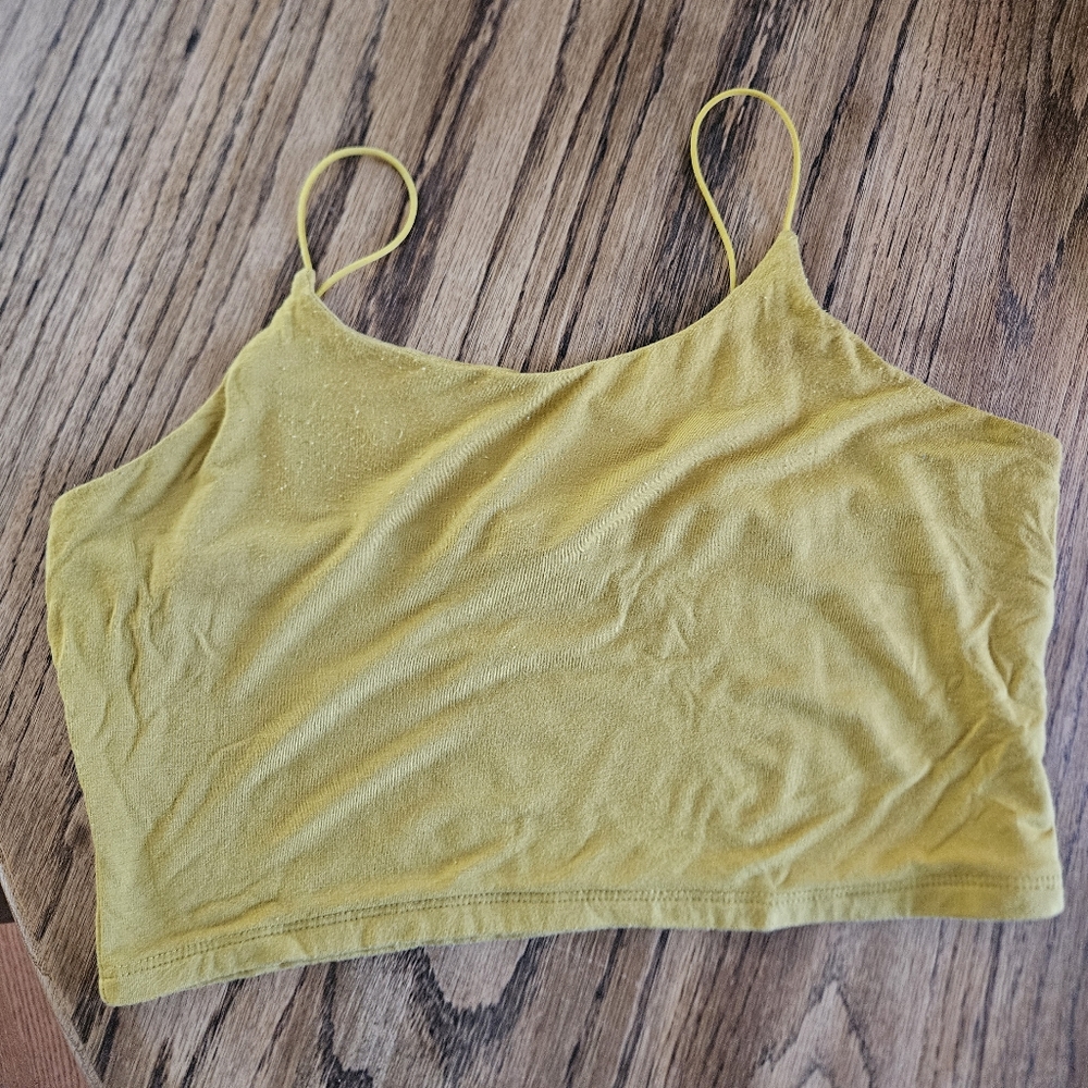 Fashion Nova Mustard Crop Tank